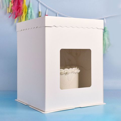 CAKE CRAFT | WHITE | 10X10X12.4 INCH CAKE BOX | RETAIL PACK