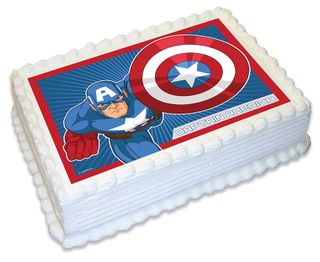 CAPTAIN AMERICA -  A4 EDIBLE ICING IMAGE - 29.7CM X 21CM (APPROX.)