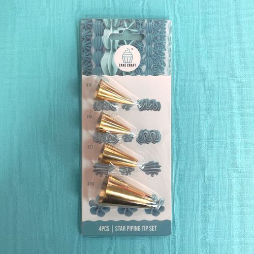 CAKE CRAFT | STAR PIPING TIP SET | 4 PIECE SET