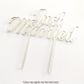 JUST MARRIED SILVER MIRROR ACRYLIC CAKE TOPPER