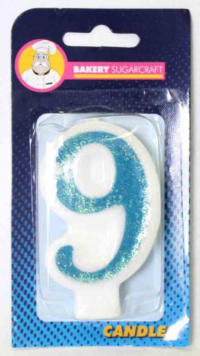 BSC - #9 GLITTER BLUE CANDLE (6)