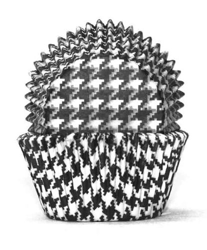 700 BAKING CUPS - BLACK HOUNDS TOOTH - 100 PIECE PACK