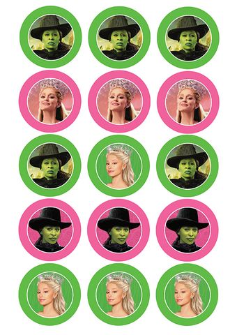 WICKED - 2 INCH/5CM CUPCAKE IMAGE SHEET - 15 PER SHEET