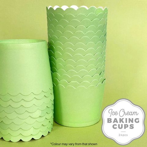 CAKE CRAFT | ICE CREAM BAKING CUP | PASTEL GREEN | 24 PACK