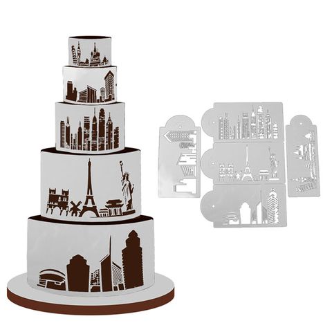 CITY SKYLINE LANDSCAPE STENCIL SET | 5 PIECES