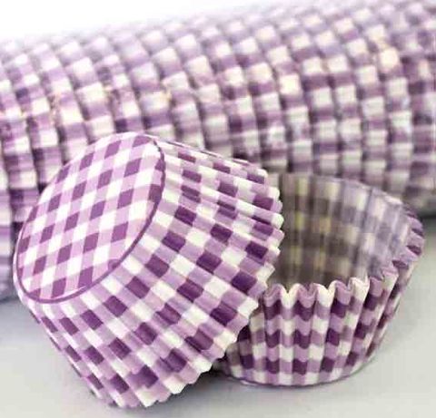700 BAKING CUPS - PURPLE GINGHAM - 500 PIECE PACK