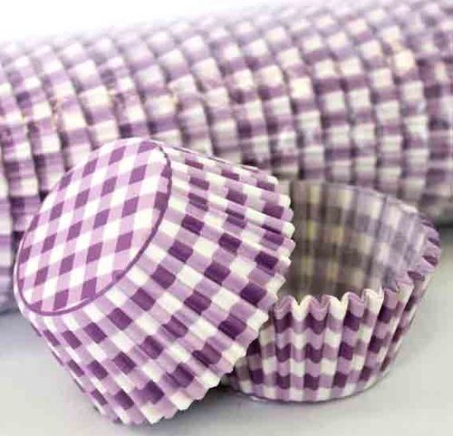 700 BAKING CUPS - PURPLE GINGHAM - 500 PIECE PACK