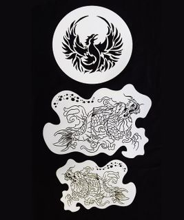 CHINESE DRAGON STENCIL - SET OF 3