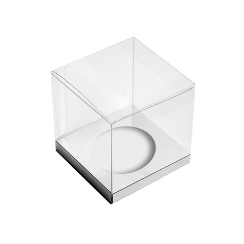 DISPLAY CUPCAKE BOX | 1 HOLE | CLEAR | PLASTIC | RETAIL PACK