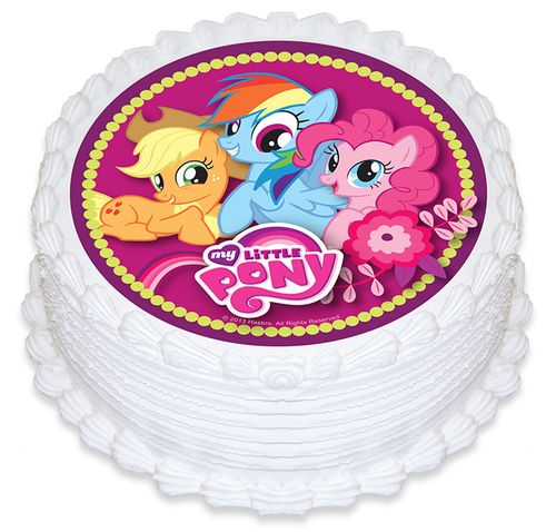 MY LITTLE PONY ROUND EDIBLE ICING IMAGE - 6.3 INCH / 16CM