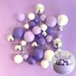 PURPLE, WHITE & SILVER | DECO FOAM BALL TOPPER | 32 PC SET