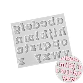 LOWER CASE UNIVERSAL SERIF LETTERS SILICONE MOULD