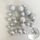 GLITTER SILVER | DECO FOAM BALL TOPPER | 20 PC SET
