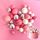 PINK, WHITE & SILVER | DECO FOAM BALL TOPPER | 32 PC SET