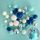 BLUE, WHITE & SILVER | DECO FOAM BALL TOPPER | 32 PC SET