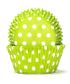700 BAKING CUPS - LIME GREEN POLKA DOTS - 100 PIECE PACK