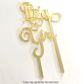 IT'S A GIRL GOLD MIRROR ACRYLIC CAKE TOPPER