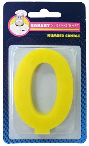 PLAIN NUMBER CANDLE - 0 (12)
