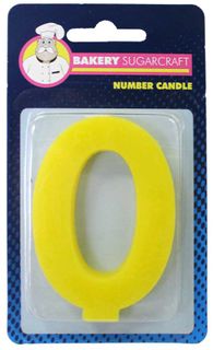 PLAIN NUMBER CANDLE - 0 (12)