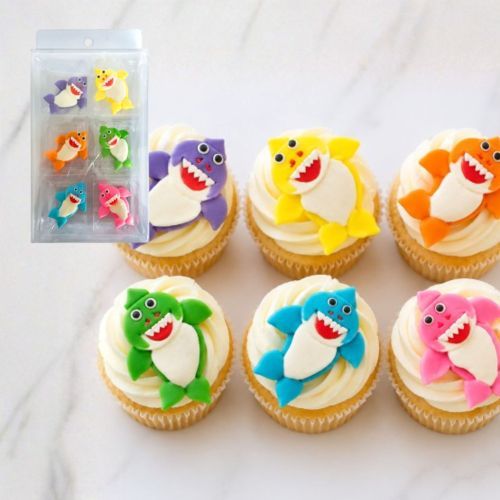 BABY SHARK | SUGAR DECORATIONS | 6 PIECE PACK