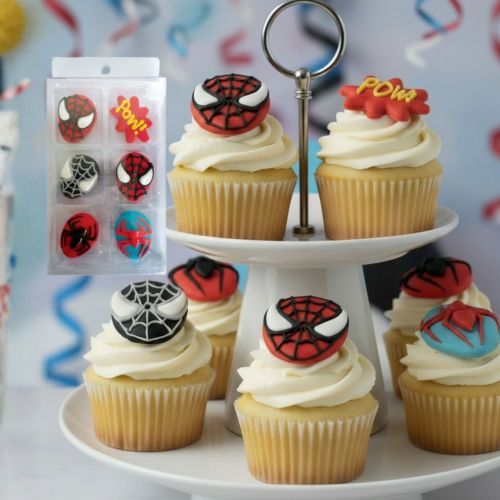 SPIDERMAN | SUGAR DECORATIONS | 6 PIECE PACK