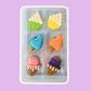 CUPCAKE & ICE CREAM | SUGAR DECORATIONS | 6 PIECE PACK - BB 30/12/25