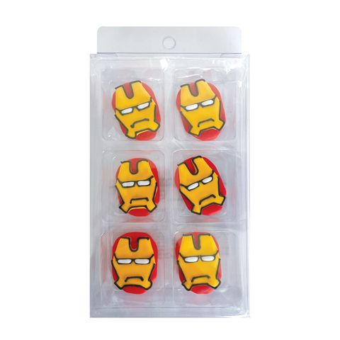 IRON MAN | SUGAR DECORATIONS | 6 PIECE PACK -