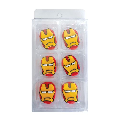 IRON MAN | SUGAR DECORATIONS | 6 PIECE PACK - BB 07/26