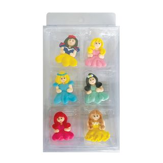 FLAT PRINCESS | SUGAR DECORATIONS | 6 PIECE PACK (U/W)