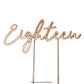 ROSE GOLD PLATED CAKE TOPPER | EIGHTEEN