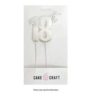 CAKE CRAFT | METAL TOPPER | 18TH | SILVER | 9CM