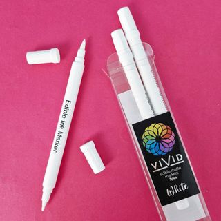 VIVID | EDIBLE MATTE MARKERS | WHITE | 3PK