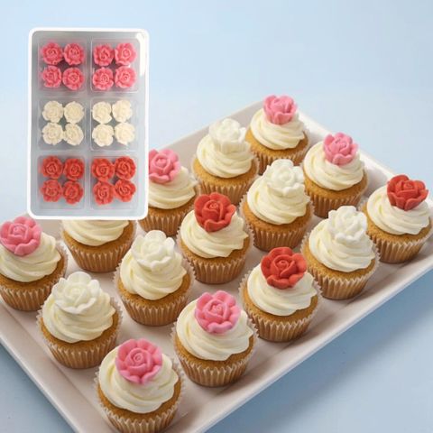 BUTTON ROSE | ASSORTED | 24 PIECE PACK