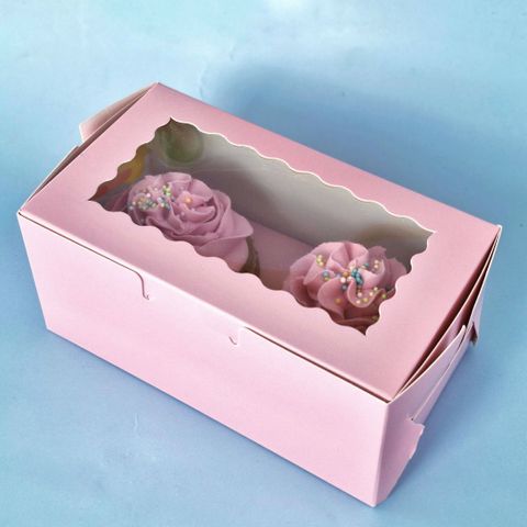 CAKE CRAFT | PINK | 2 HOLE CUPCAKE BOX | RETAIL PACK