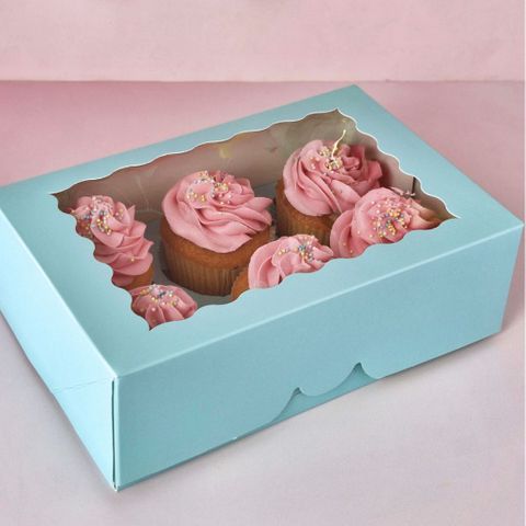 CAKE CRAFT | BLUE | 6 HOLE CUPCAKE BOX | RETAIL PACK