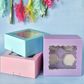CAKE CRAFT | BLUE | 4 HOLE CUPCAKE BOX | RETAIL PACK