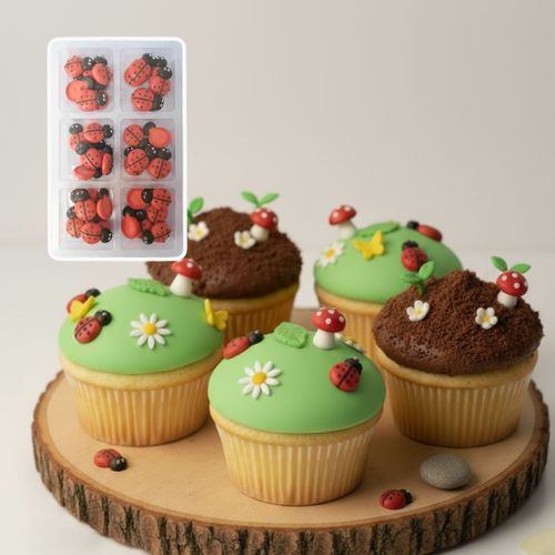 LADYBUGS | SUGAR DECORATIONS | 36 PIECE PACK