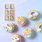 PASTEL UNICORN & RAINBOW | SUGAR DECORATIONS | 6 PIECE PACK