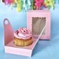 CAKE CRAFT | PINK | 1 HOLE CUPCAKE BOX | RETAIL PACK