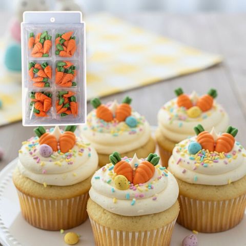CARROTS | SUGAR DECORATIONS | 42 PIECE PACK