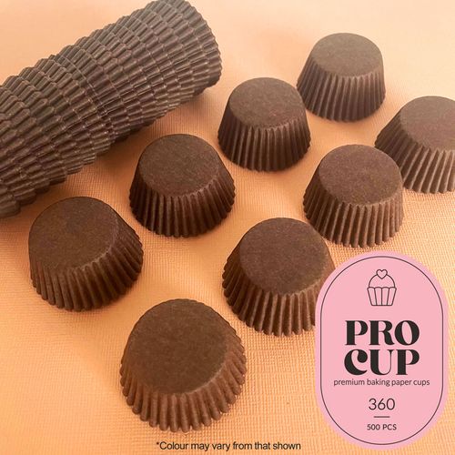 360 BAKING CUPS - CHOCOLATE BROWN - 500 PIECE PACK