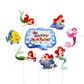 WISH | ARIEL MERMAID | TOPPER SET | 8 PC
