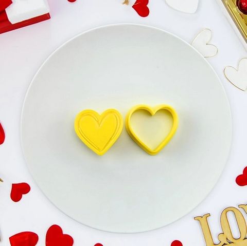 MINI DRAWN HEART DEBOSSER SET | 40MM | CCC