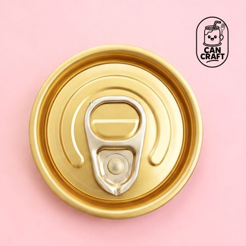CAN CRAFT | GOLD RING PULL FULLY OPEN ALUMINIUM CAN LID | 100 PC