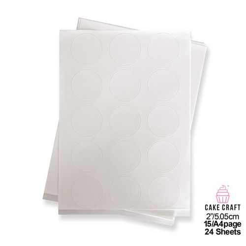 FROSTING SHEETS | 2 INCH/5.05CM ROUND | 24 SHEETS - BB 12/26