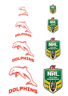 NRL DOLPHINS A4 LOGO SHEET | EDIBLE IMAGE