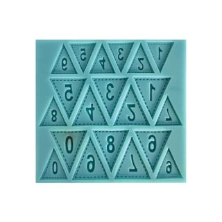 BUNTING NUMBER SILICONE MOULD
