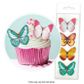 CAKE CRAFT | MIXED BUTTERFLY | WAFER TOPPERS | PACKET OF 16 - BB 06/26