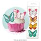 CAKE CRAFT | MIXED BUTTERFLY | WAFER TOPPERS | PACKET OF 16 - BB 12/25