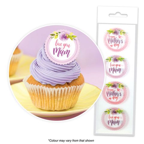 CAKE CRAFT | MOTHER'S DAY | WAFER TOPPERS | PACKET OF 16 - BB 12/25